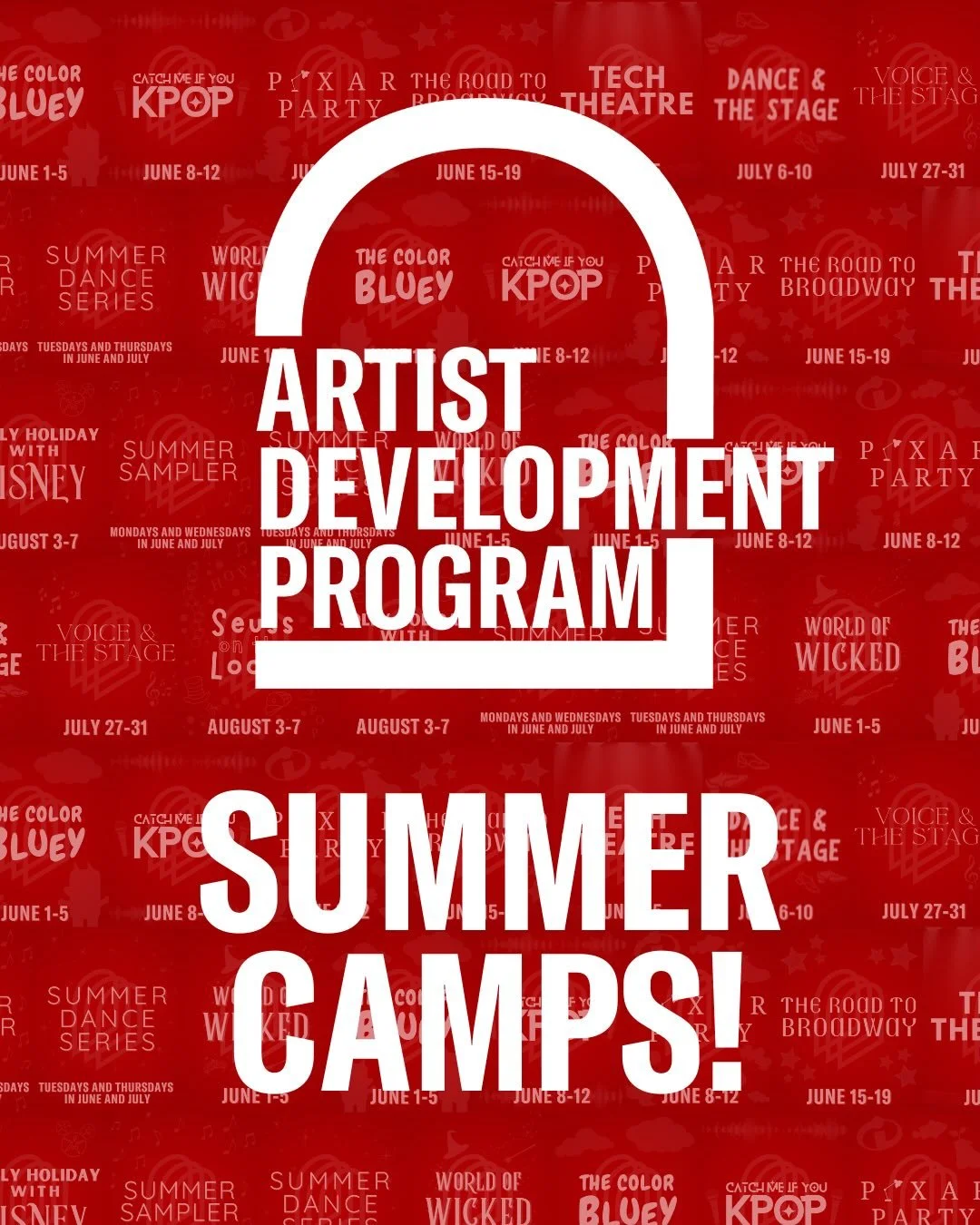 Join the ADP for an amazing summer of theatre! 

From Explorers to Trailblazers, there&rsquo;s something for everyone!

☀️For Explorers, Adventurers, and Pathfinders:

Enjoy brand-new half day camps, focused on your favorite characters and stories th