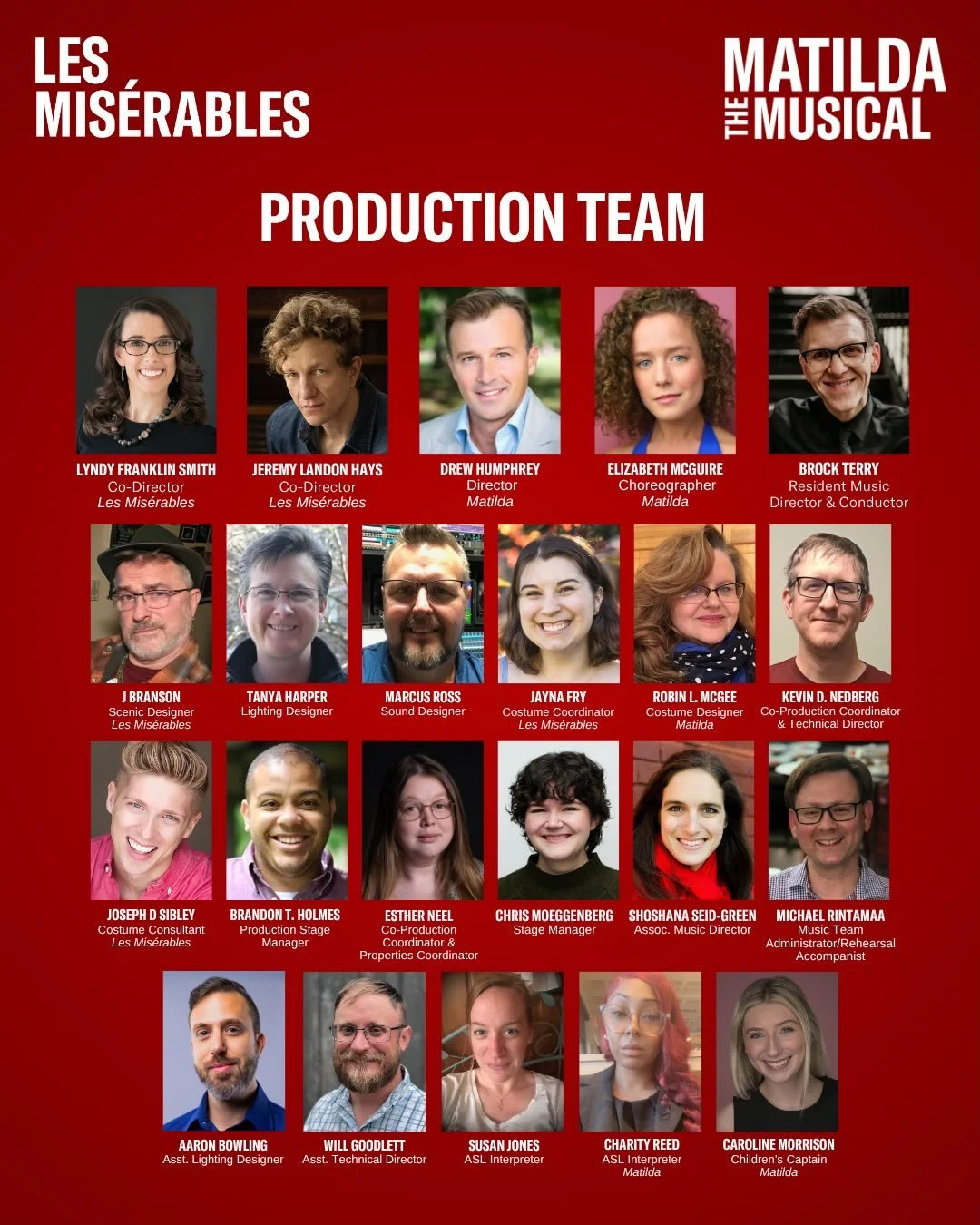 Meet the 2026 Summer Cast &amp; Team!
(Part 1 of 3)

Get ready for an incredible summer with these talented artists who will be making theatre magic with us at The Lex!

We are so excited to welcome our Creative &amp; Production Team, The Lex Orchest