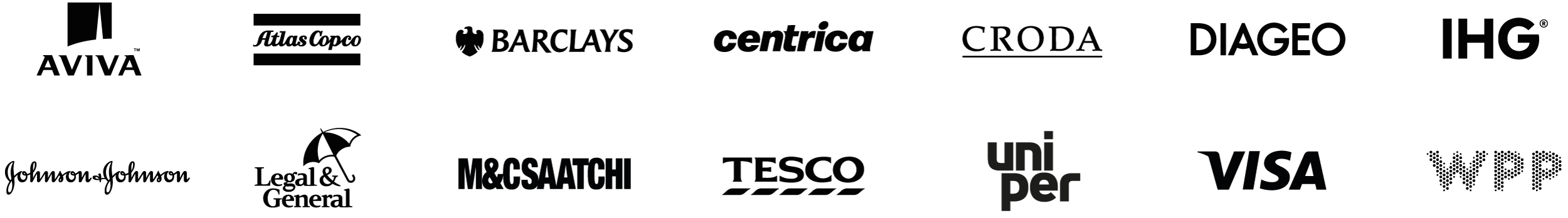 Section of a webpage with multiple bank and credit card company logos in a grid pattern.