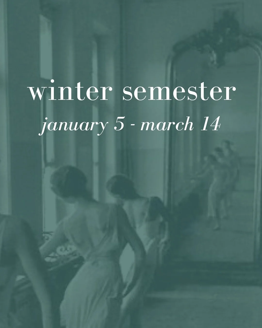 friends, our WINTER SEMESTER schedule is hereee! new levels, new styles, new teachers for the new year. 🍾 swipe for allllll of the details and dancing. 

this 10-week semester starts the first week of january and is the *just the thing* you were loo