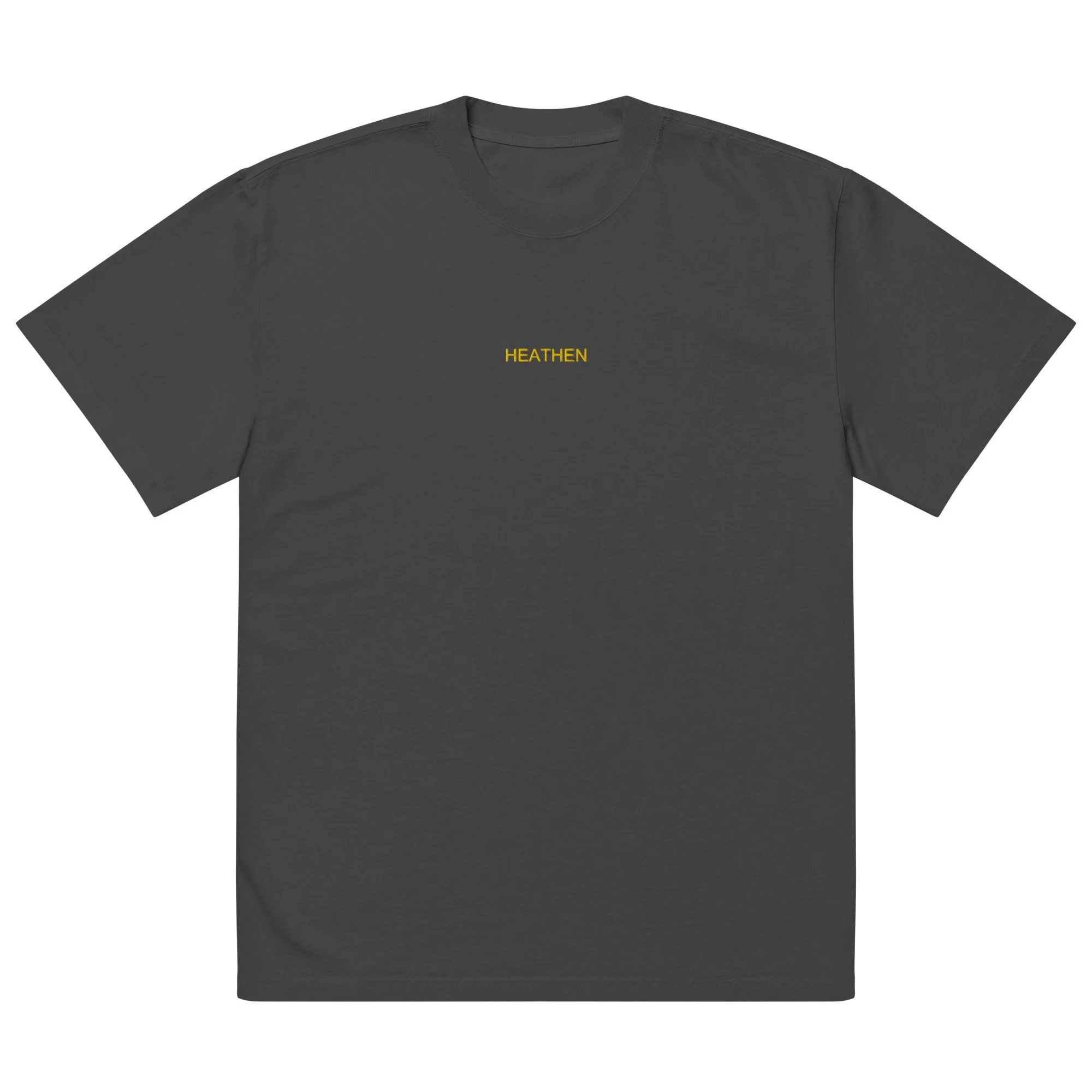 RELAXED FIT HEATHEN T-SHIRT - BLACK / YELLOW
