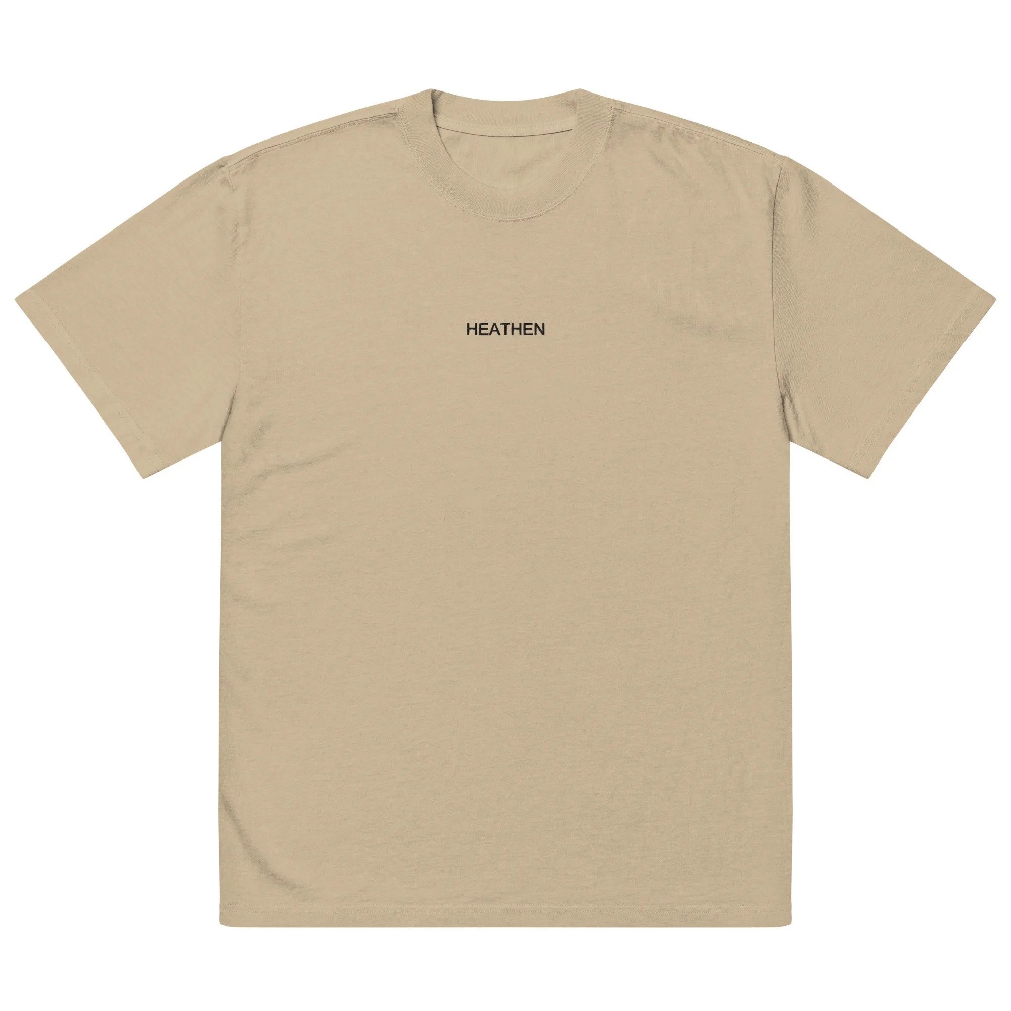 RELAXED FIT HEATHEN T-SHIRT - KHAKI / BLACK