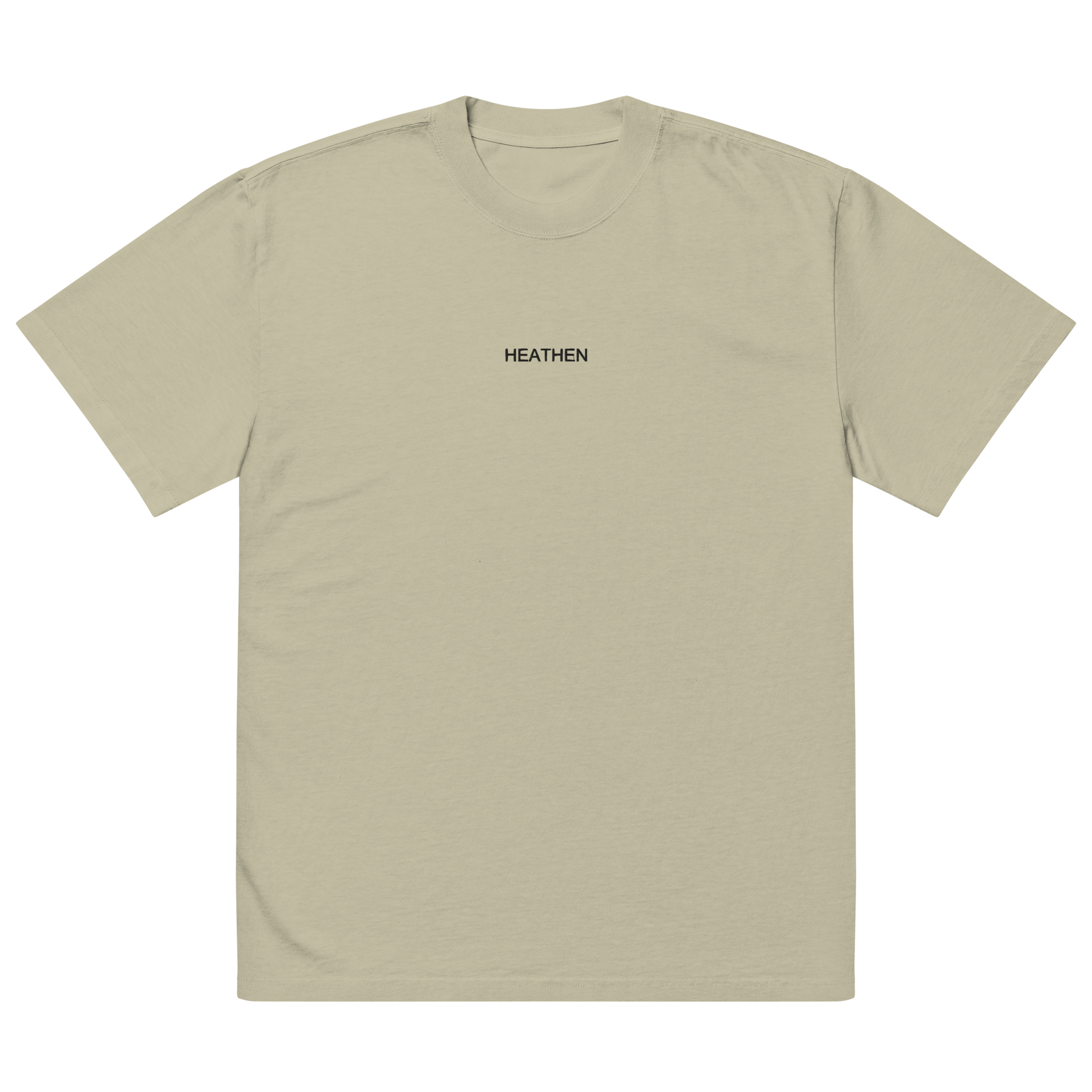 RELAXED FIT HEATHEN T-SHIRT - EUCALYPTUS / BLACK