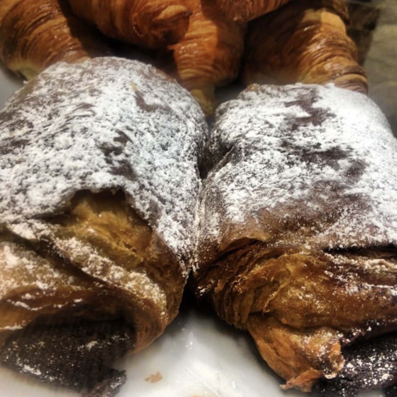 THE FIRST BITE OF A PANE AL CHOCCIOLATO