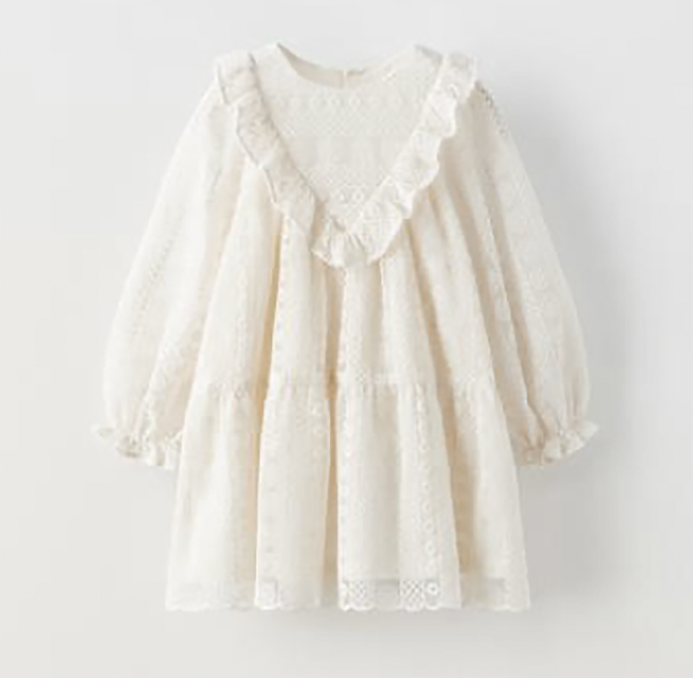 EMBROIDERED TULLE DRESS (3-4T)