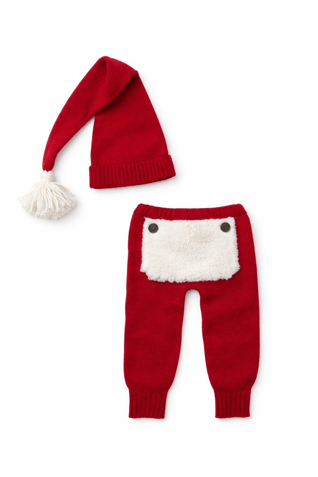 J-NB- Red Pached Bottoms W: PomPom Hat.png
