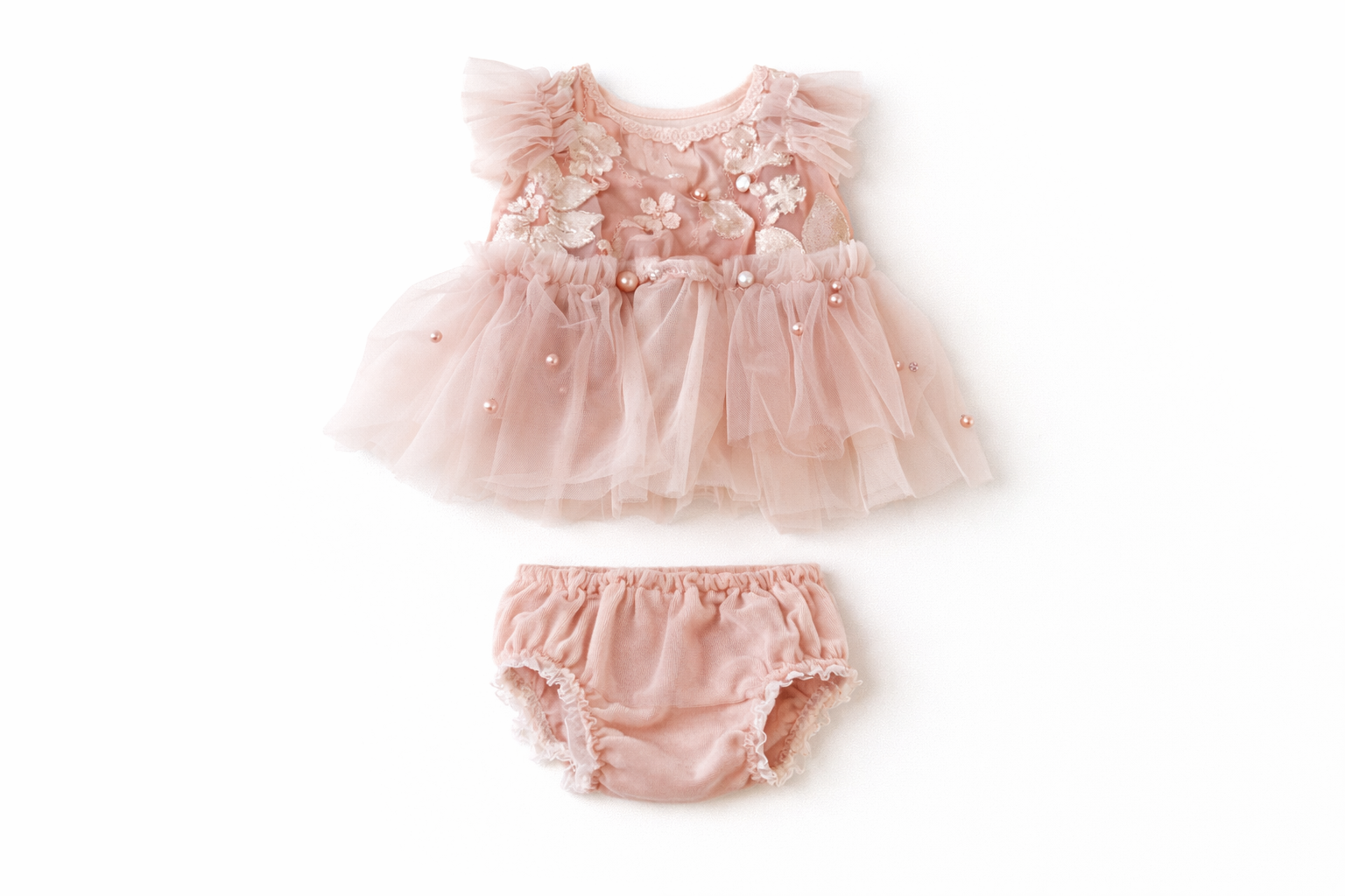 J-NB-Pink Lace Dress with Flowers and Bloomers.png