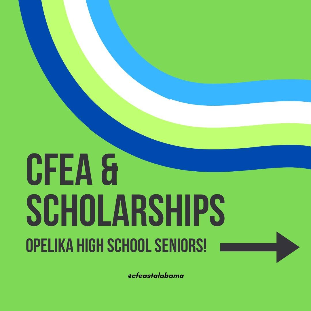 ATTENTION ALL OPELIKA HIGH SCHOOL GRADUATING SENIORS! The Community Foundation of East Alabama is excited to spread the word about the scholarships that we administer specifically for Opelika High School graduating seniors! If you are an Opelika High