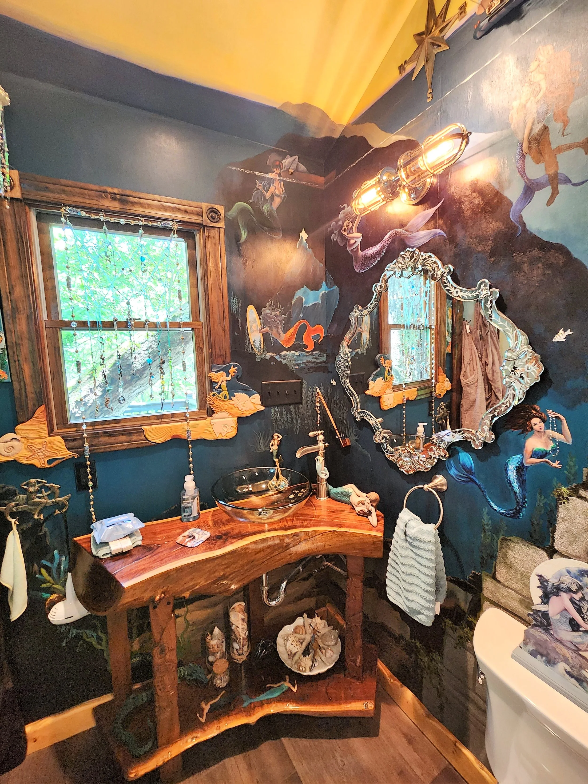 Mermaid-Themed Bathroom Sink