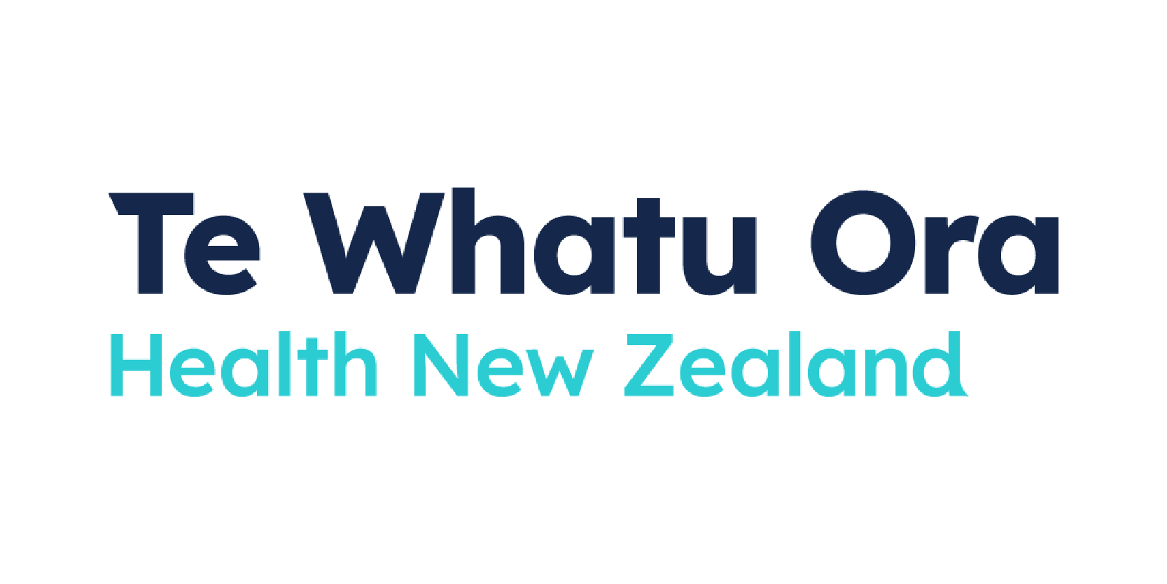 Logo with text 'Te Whatu Ora' and 'Health New Zealand' in blue on a white background.