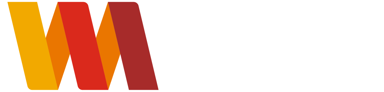 WM New Zealand logo with stylized red and yellow 'W' and 'M' letters on a black background.