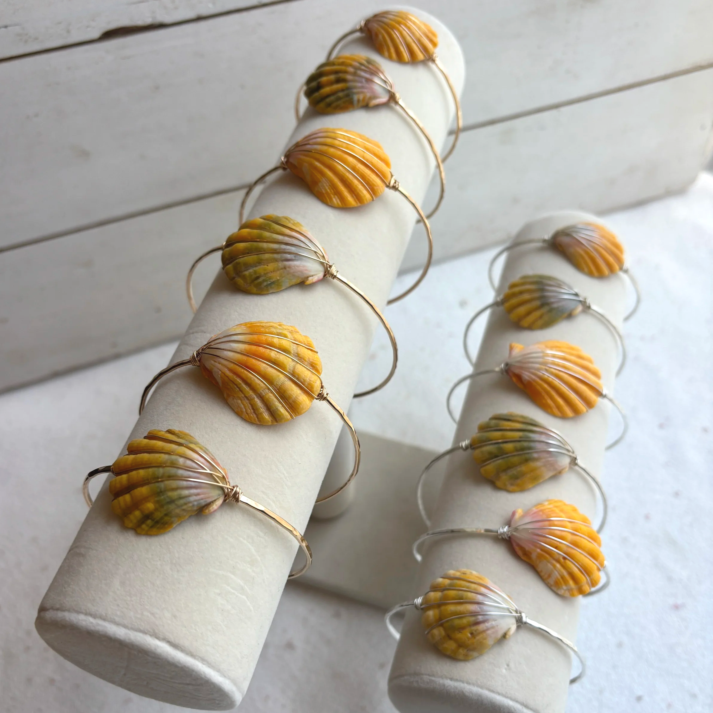 Sunrise Shell Bangles