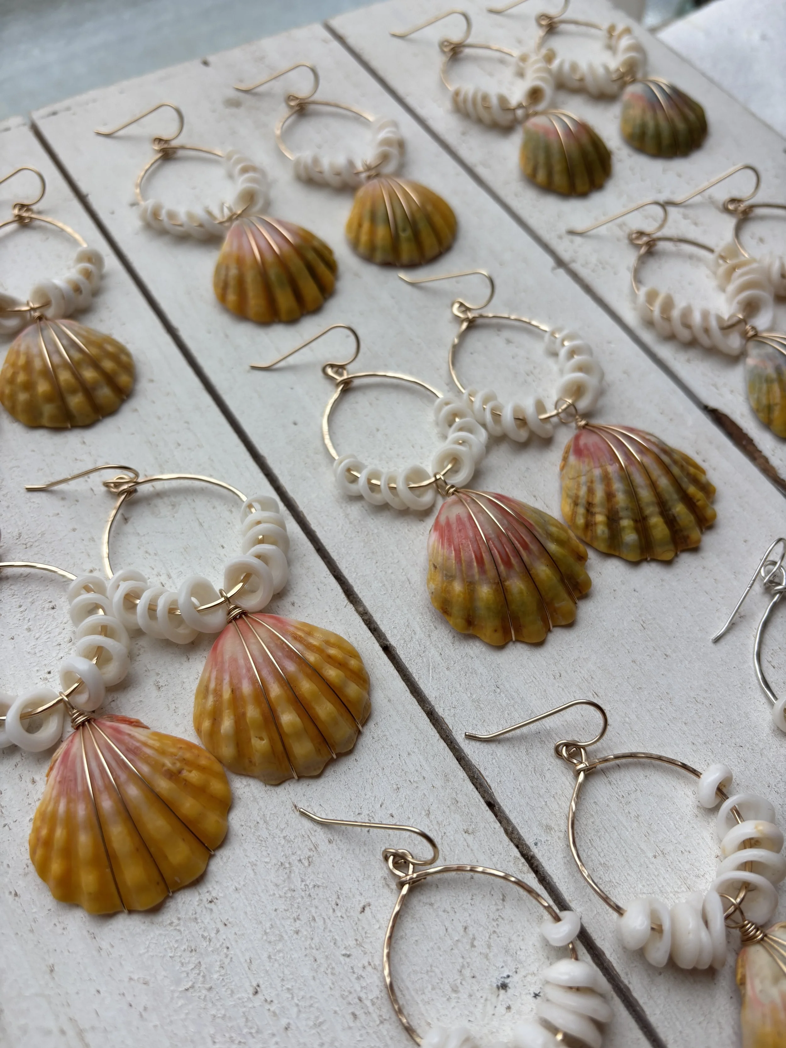 Sunrise Shell Earrings