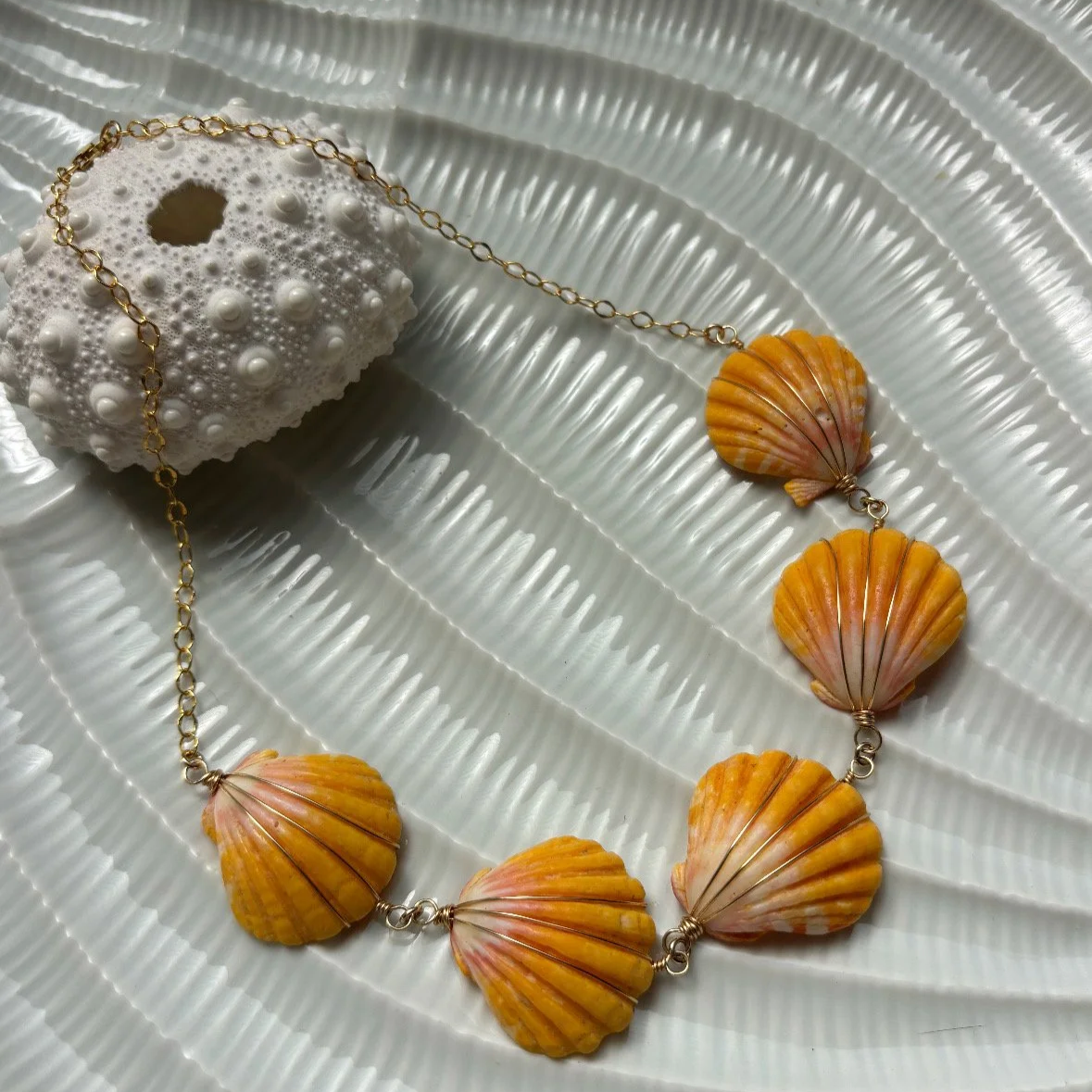 Multi Sunrise Shell Necklaces