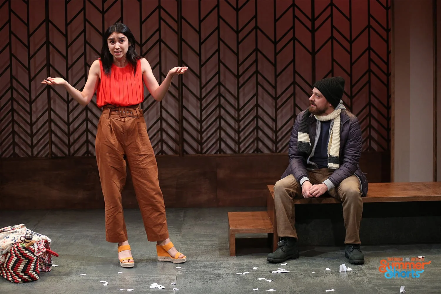  Libe Barer and Robbie Tann in HERE I LIE. Photo by Carol Rosegg 