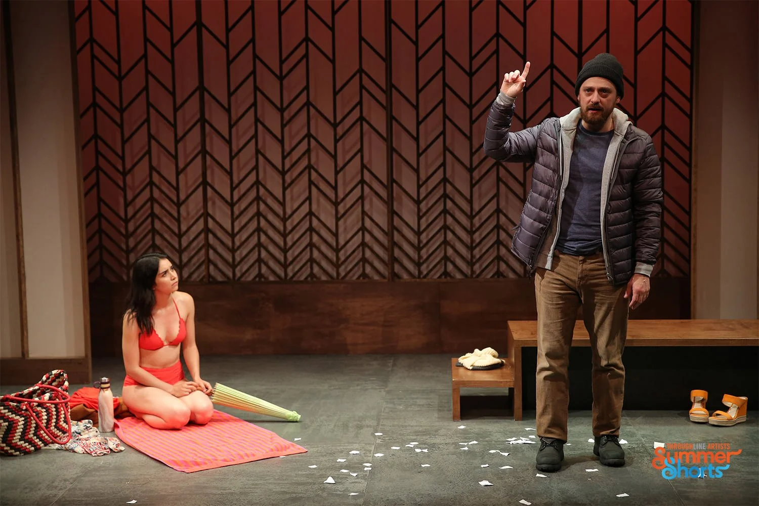  Libe Barer and Robbie Tann in HERE I LIE. Photo by Carol Rosegg 