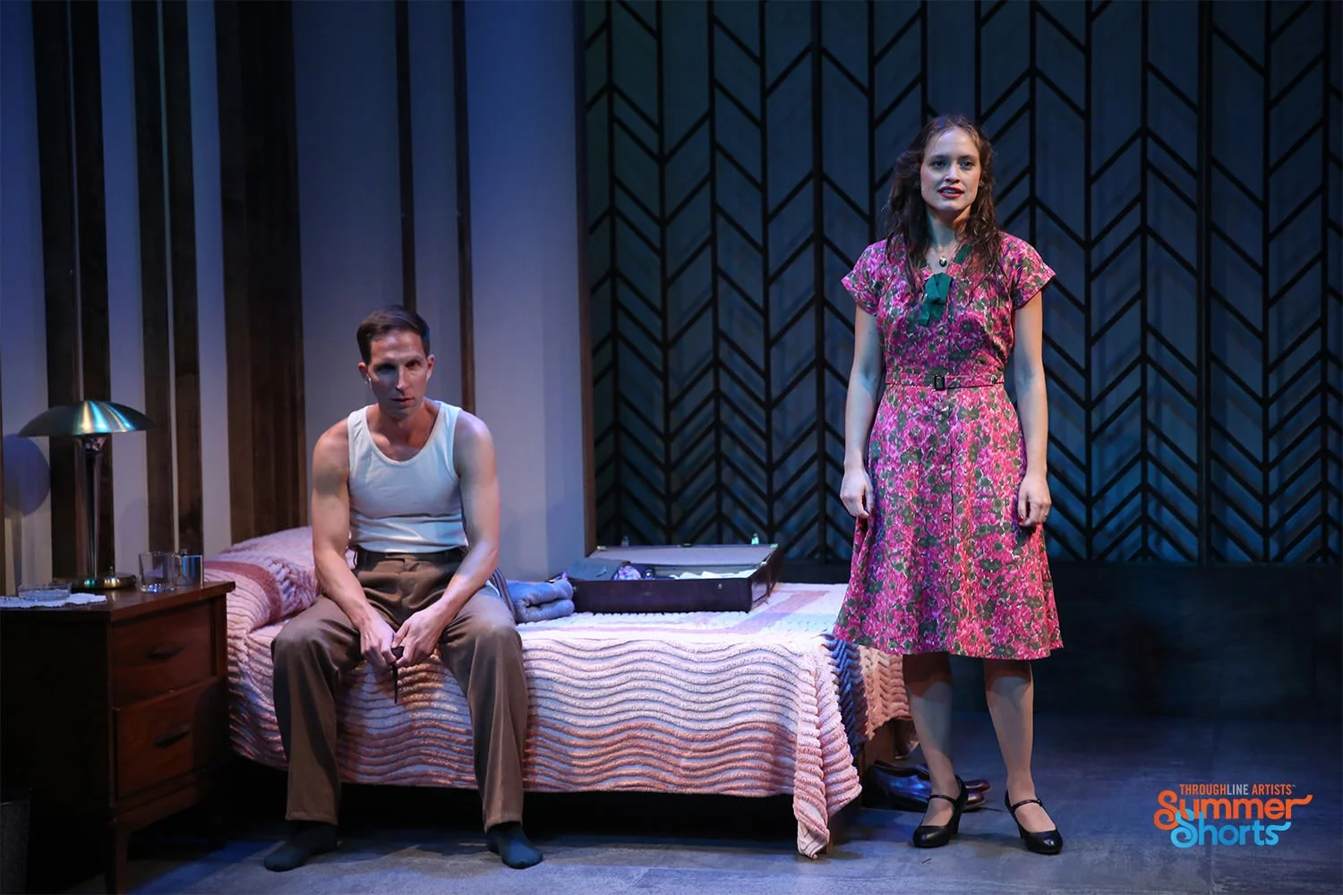  L-R: Blake DeLong and Christine Spang in LUCKY. Photo by Carol Rosegg 