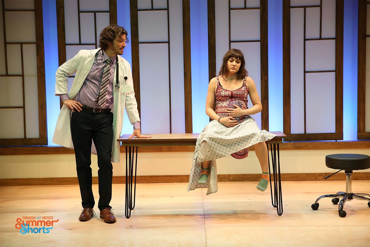  L-R: Dana Watkins and Flora Diaz in PLAYING GOD. Photo by Carol Rosegg 