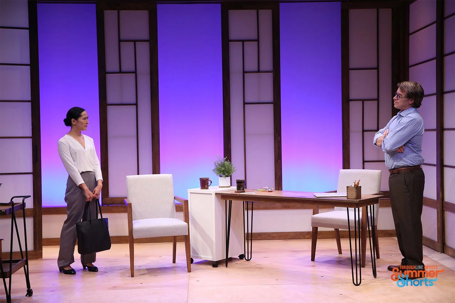  L-R: Jennifer Ikeda and Mark Boyett in A WOMAN. Photo by Carol Rosegg 