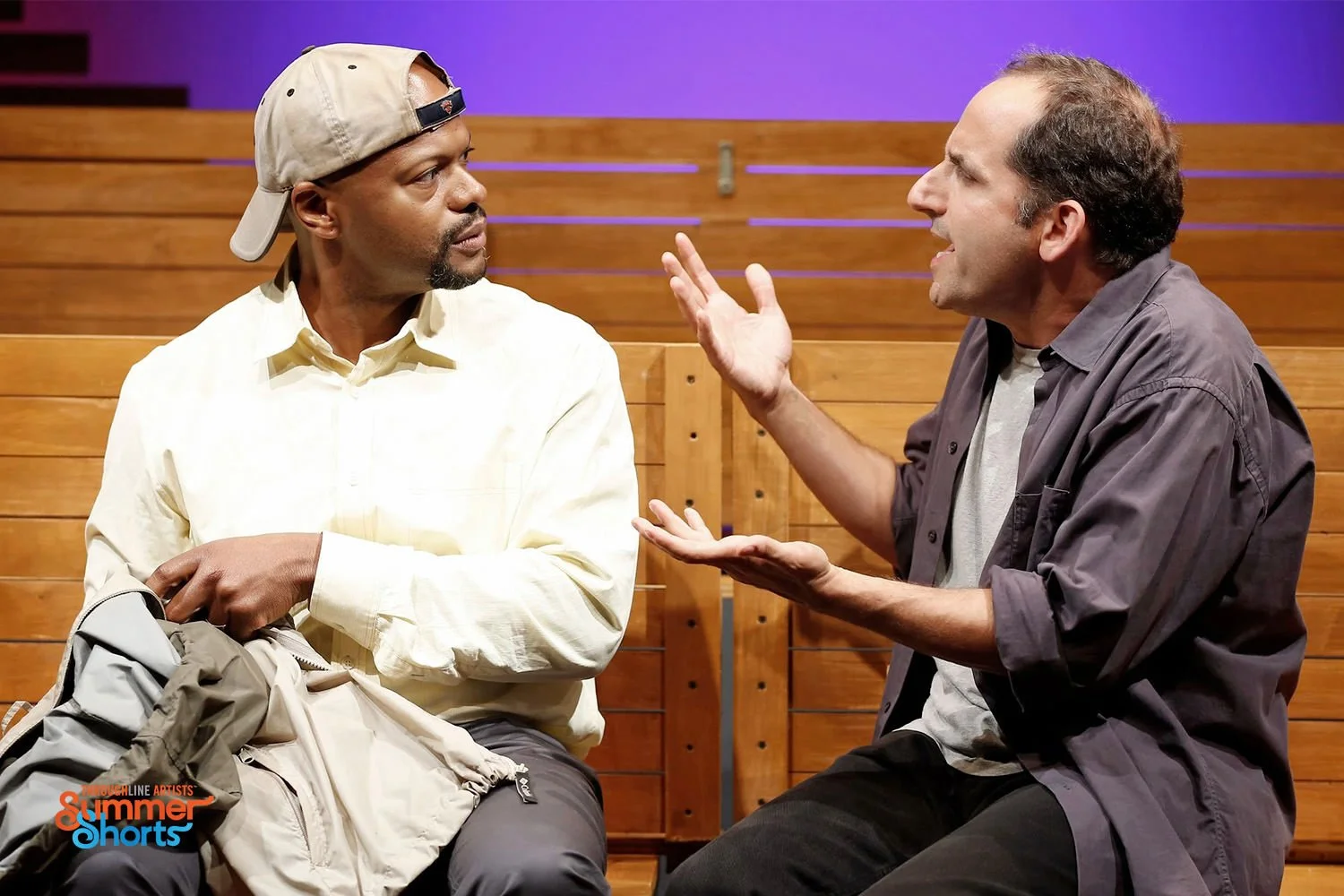  L-R: Cesar Williams and Peter Jacobson in SEC. 310, ROW D, SEATS 5 AND 6. Photo by Carol Rosegg 
