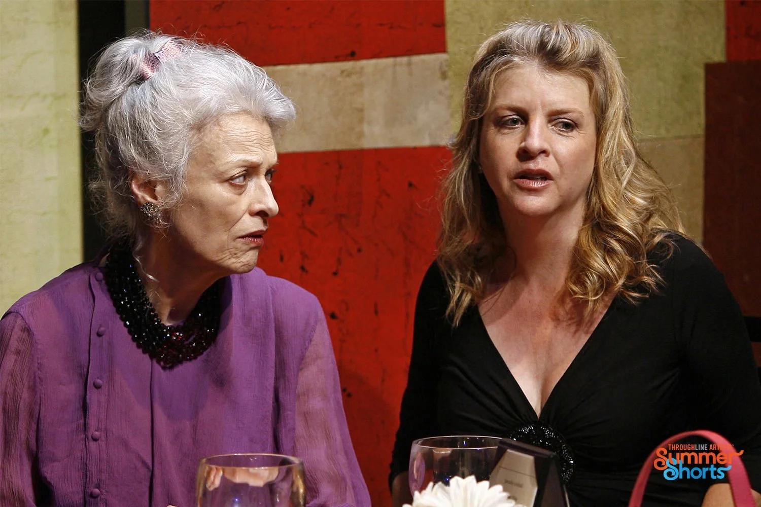  L-R: Judith Roberts and Stephanie Cannon in RAIN HEAVY AT TIMES. Photo by Carol Rosegg 