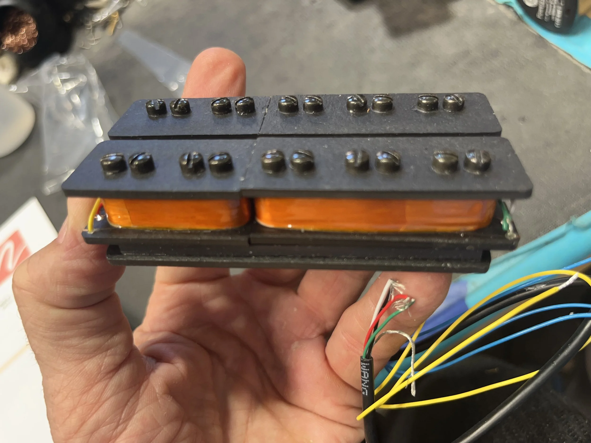 5 string Quad pickup minus cover.