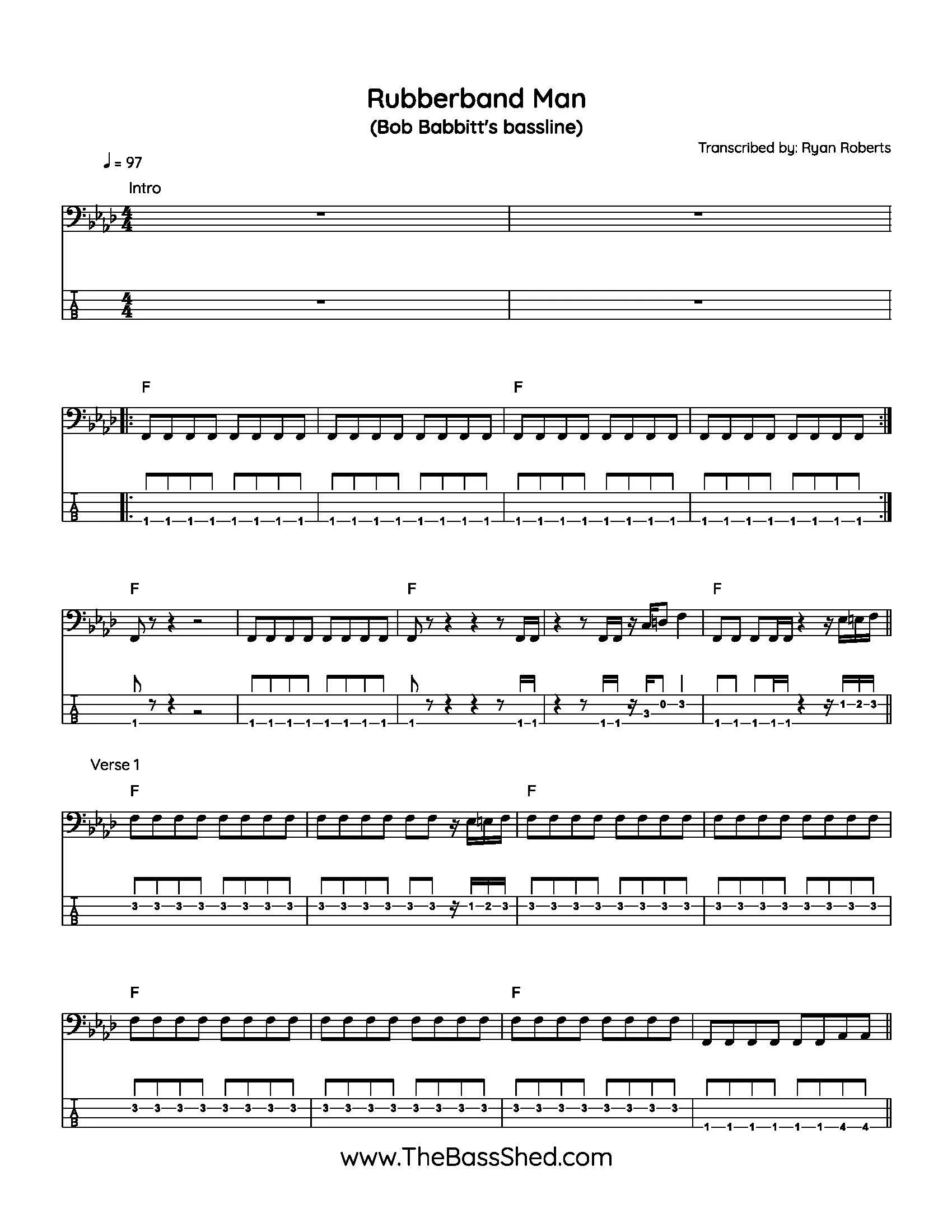 Bob Babbitt "Rubberband Man" — The Bass Shed Academy