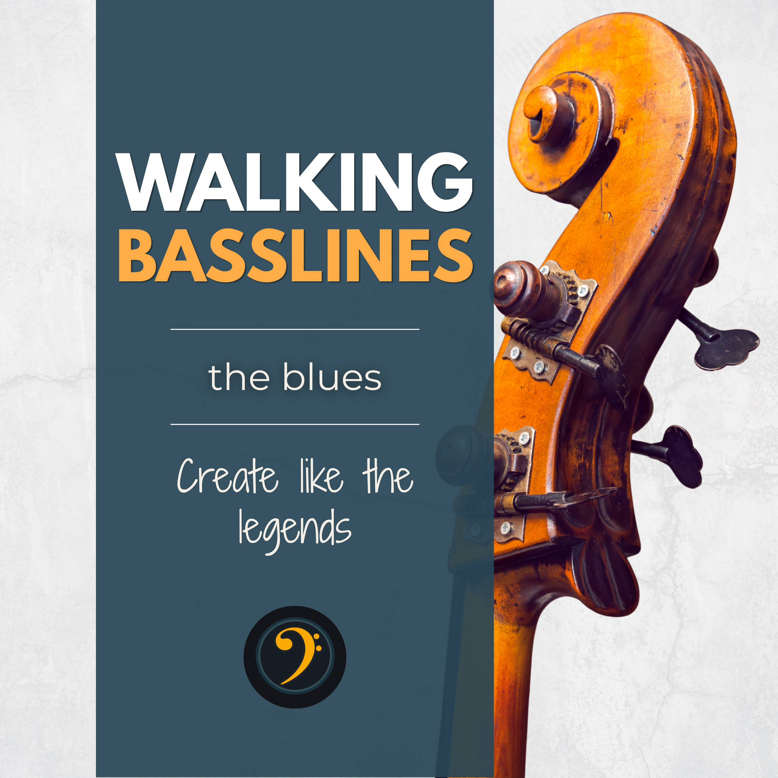 Flyer for The Bass Shed Academy’s Walking Basslines course, a jazz bass workshop teaching walking bass construction, harmony, time feel, and practical performance skills for bass guitar and double bass players.