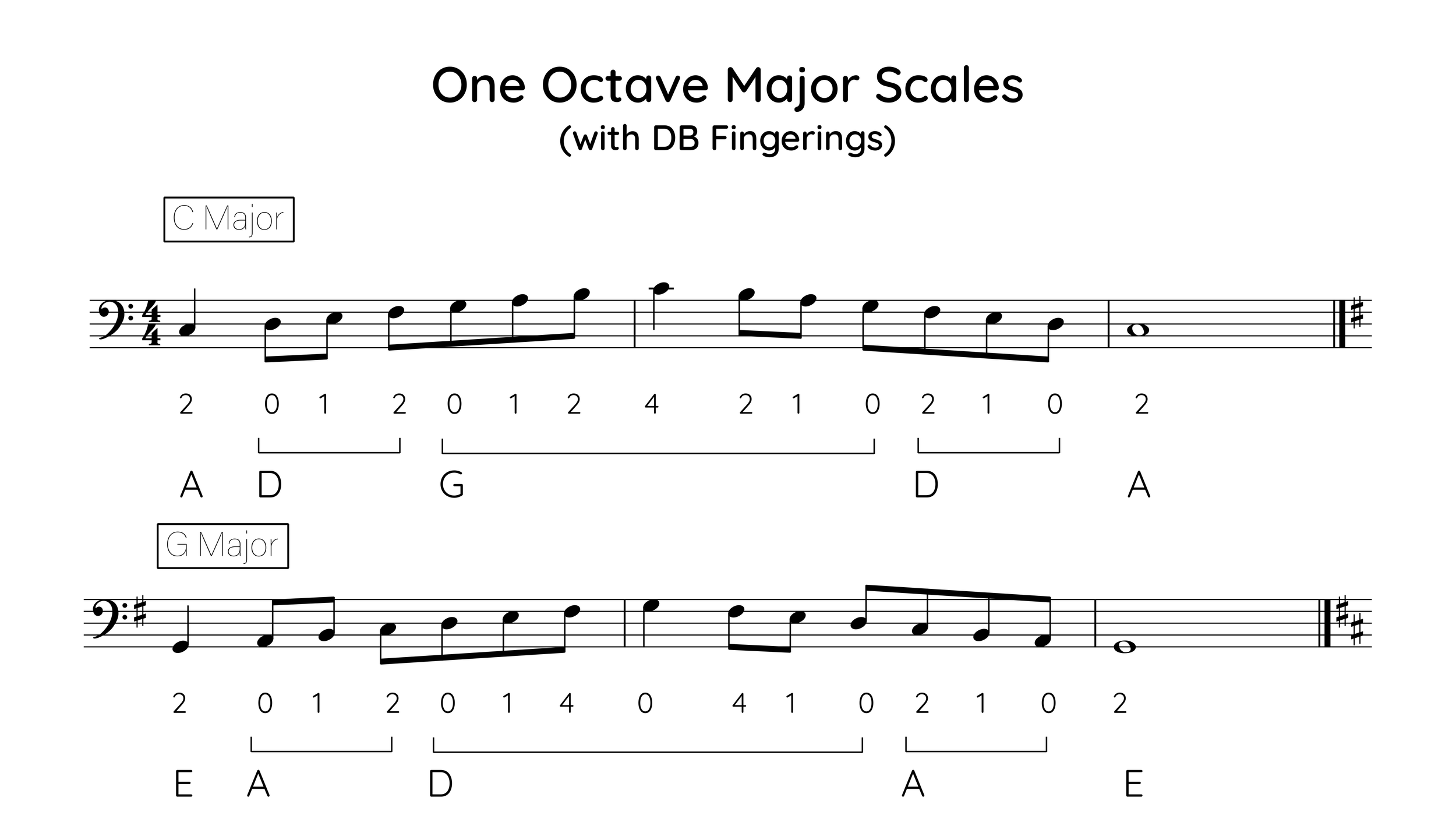 Preview image for Major Scales for Double Bass in Shed Essentials, featuring foundational scale studies and downloadable learning resources from The Bass Shed Academy.