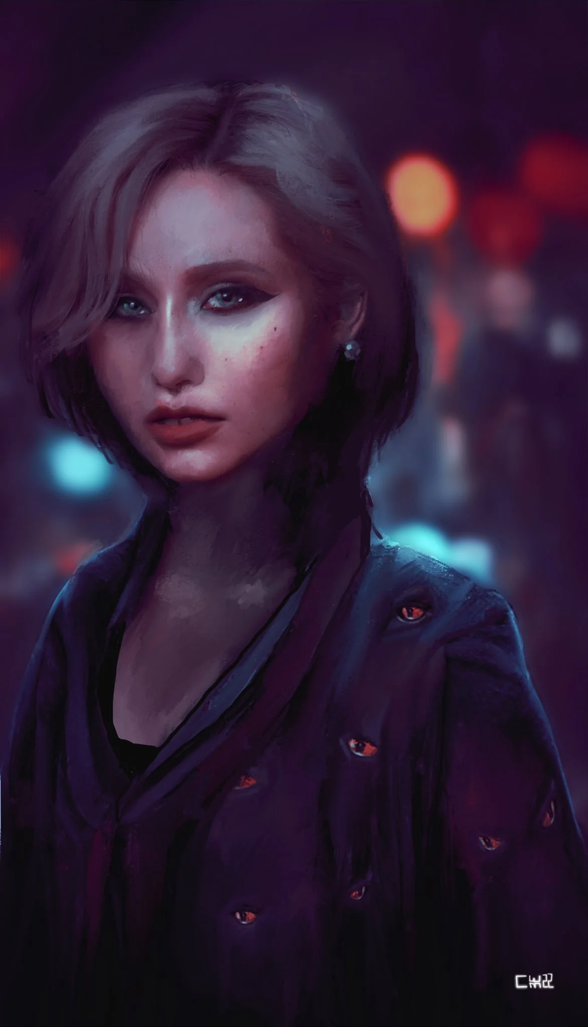 The Vigilance
"Sorry, is it disturbing you that my jacket is watching you? On streets like these the eyes having my back provide some peace of mind. Best enchantment I ever paid some blood for."