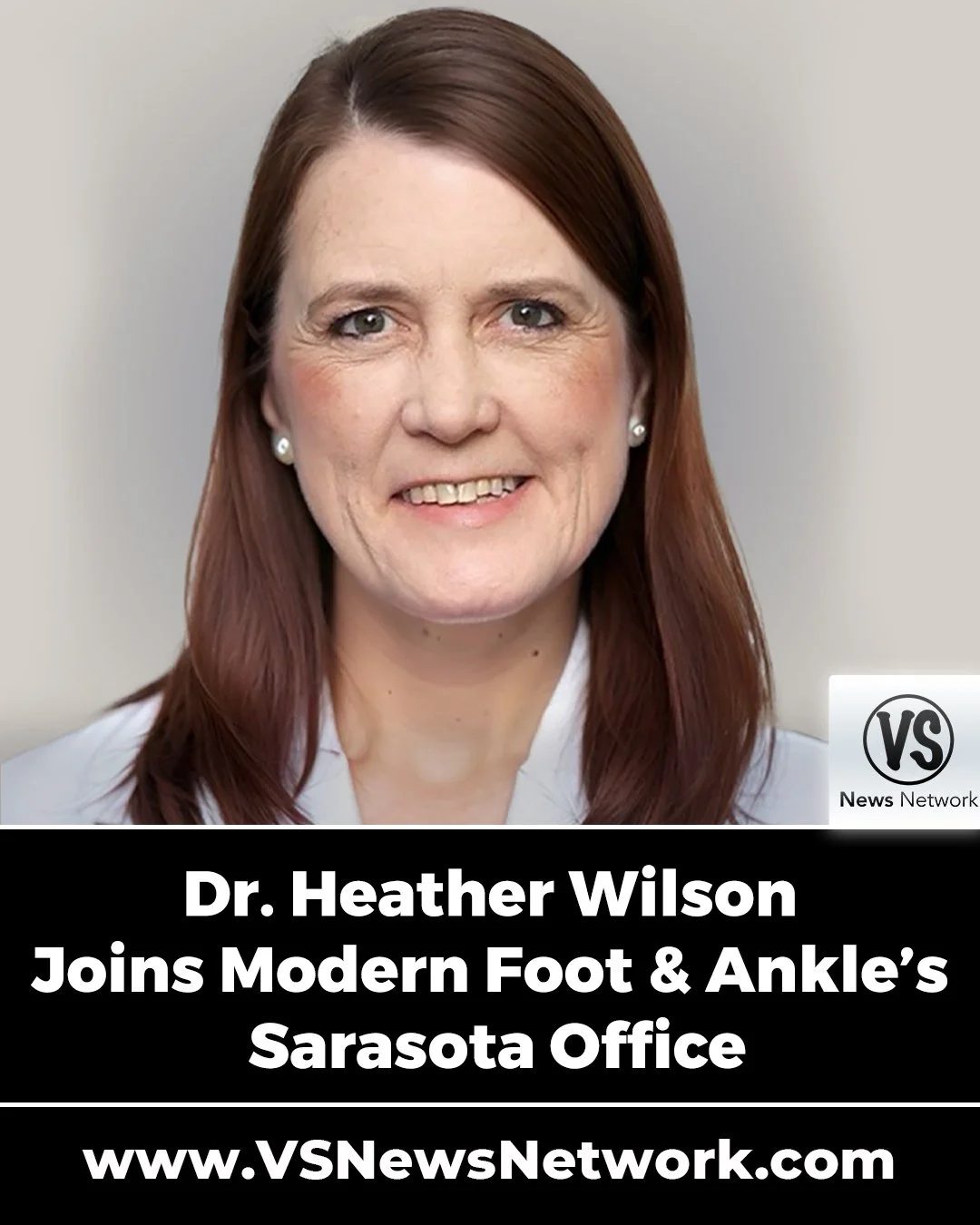 READ NOW: Dr. Heather Wilson Joins #ModernFootandAnkle&rsquo;s Sarasota Office

Full Stories: www.VSNewsNetwork.com/newsroom

Follow #VSNewsNetwork on X @vsnewsnetwork 

#Healthcare #HealthNews #News #Media #Communications #NewsUpdate #GlobalNews #Br