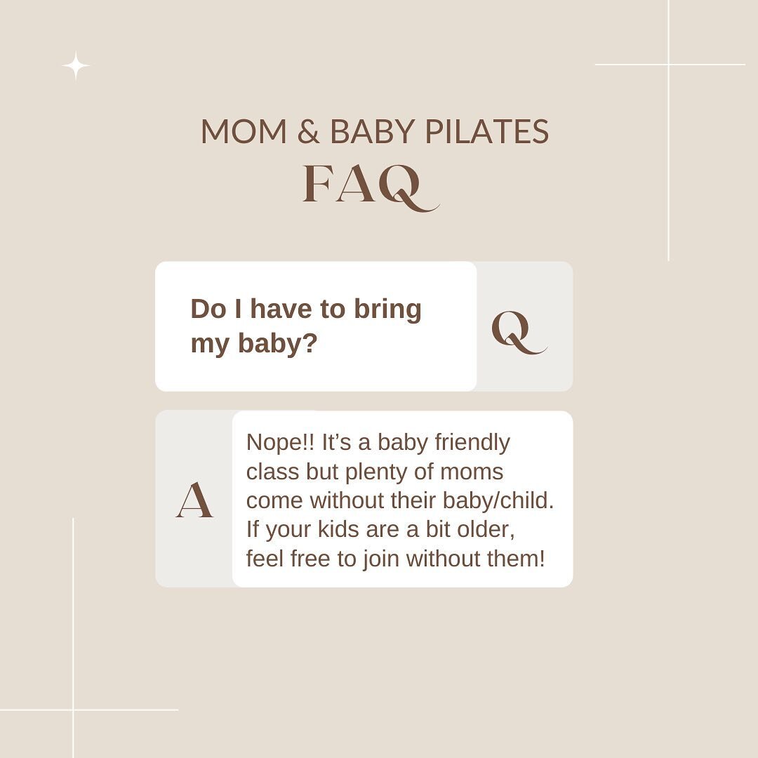 Interested in joining my upcoming Mom &amp; Baby series but feeling like you have SO many questions?? 

You&rsquo;re in the right place! I get so many wonderful questions about class and I&rsquo;ve put together some FAQs to help. And if you have othe