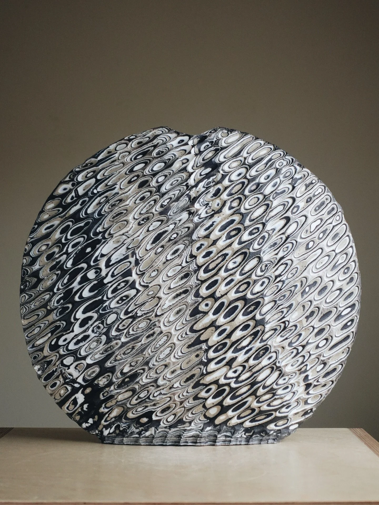 This vase was one of the larger pieces I made &mdash; about 40cm tall at the greenware stage &mdash; and it didn&rsquo;t fit in my small kiln. Thankfully, my ceramic friend @l_s_ceramics kindly helped by firing it in his kiln (thank you, Lee!). I&rsq