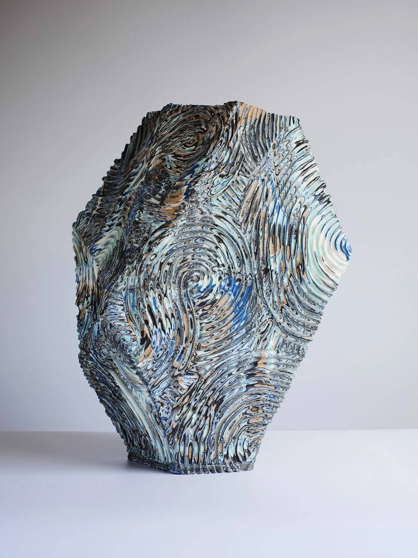 In case you were wondering about the outcome of my recent video &mdash; here it is.

Fluctuations
Stoneware and porcelain
2025
35 &times; 25 cm

#pottery #handmadeceramics #ceramics #collectableart #collectables #designmiami #artbasel #ceramicstudio 