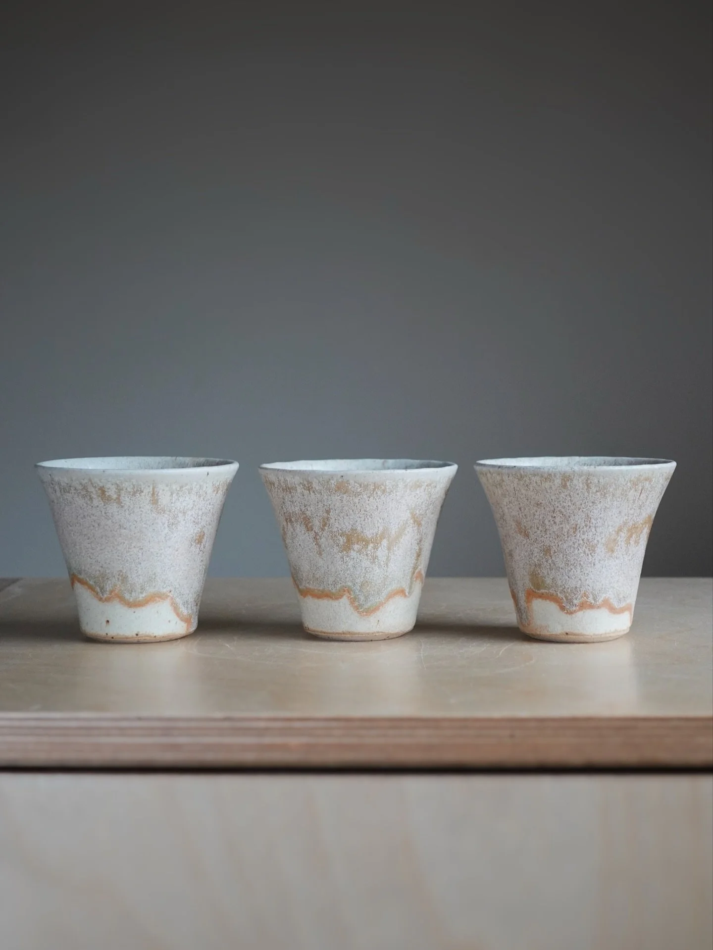 New Nebula Cup &mdash; 180ml.
A more tapered shape, comfortable to hold.
Coming in the Winter Drop at the end of November.
Subscribe on my website to get notified💫

#pottery #handmadeceramics #ceramics #collectableart #collectables #designmiami #art