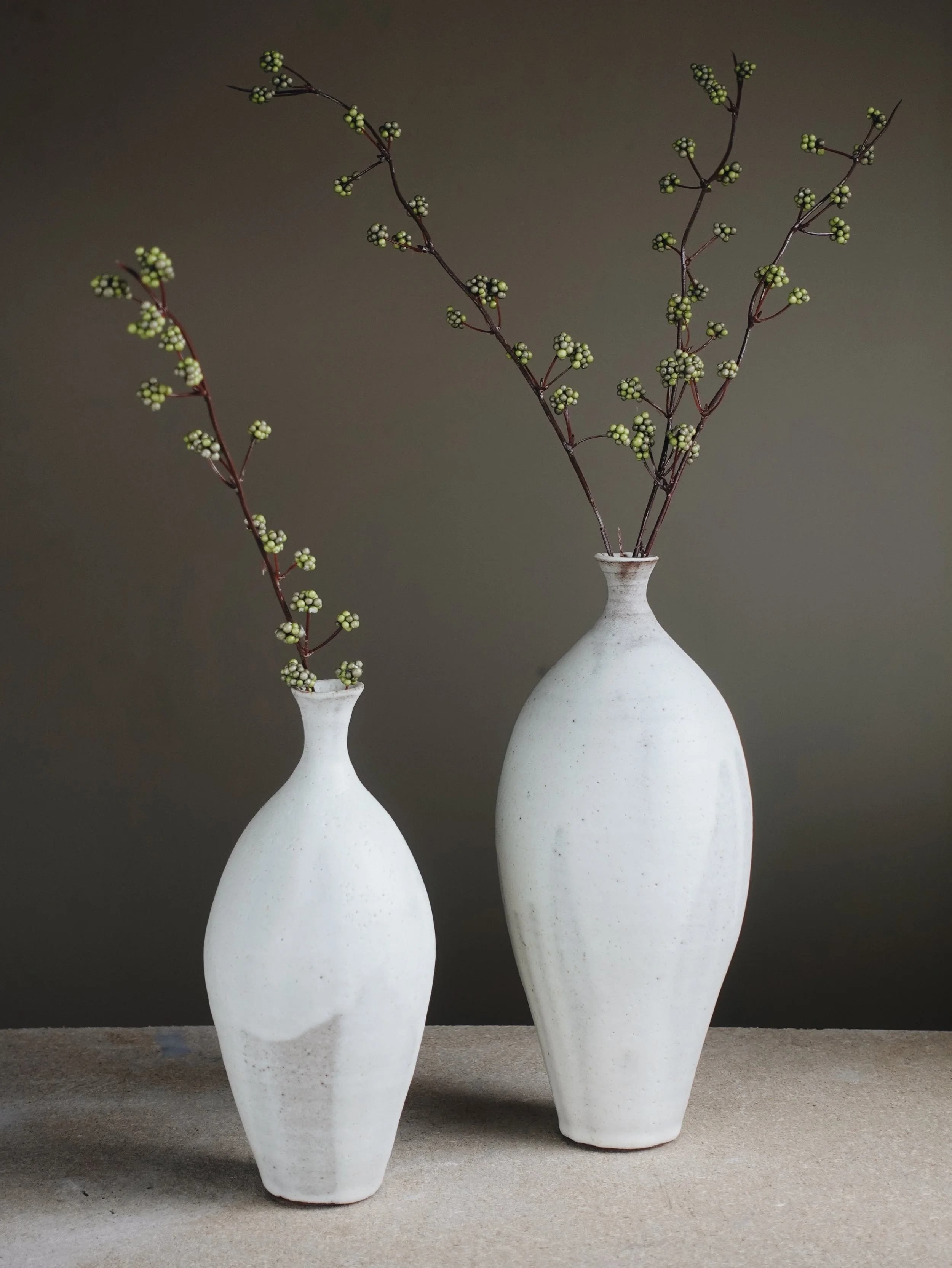 Matte White Tall Vase