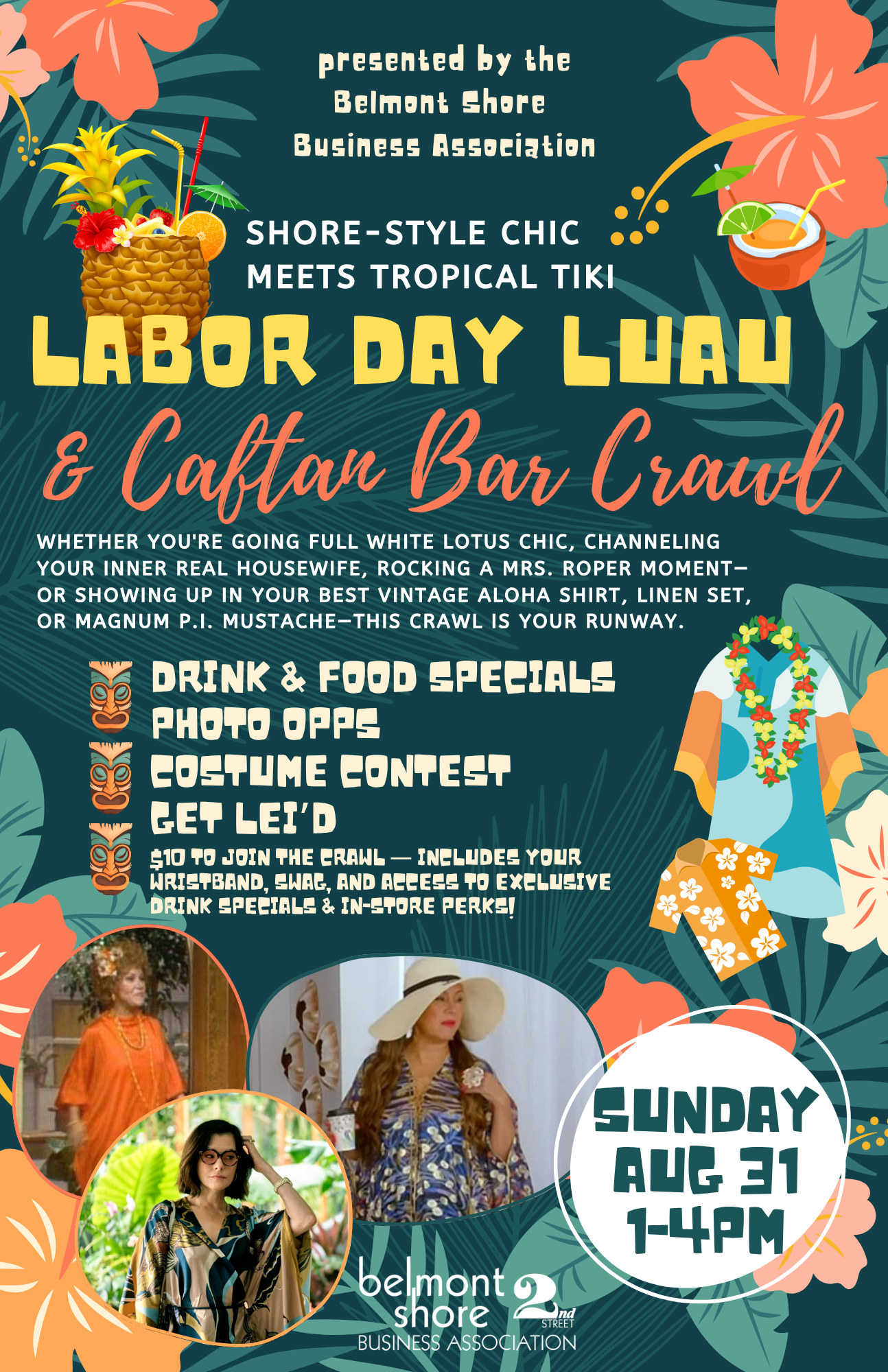 Labor Day Luau & Caftan Bar Crawl