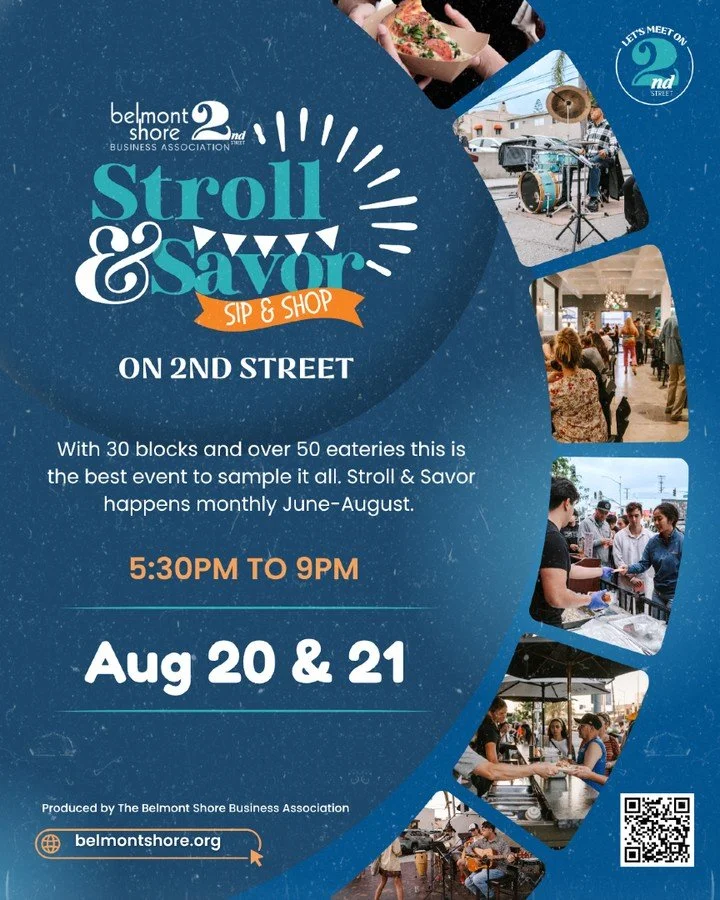 Don&rsquo;t miss your last chance to stroll, sip, and savor the Shore!

The final Stroll &amp; Savor of the summer is happening August 20 &amp; 21 from 5:30 PM to 9 PM and it&rsquo;s your invitation to enjoy 2nd Street at its best. ✨

Walk the Shore 