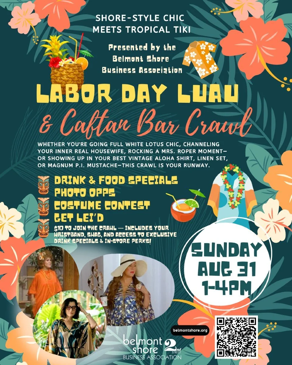 🌺 It&rsquo;s Luau Luxe Meets Full-On Fashion Fantasy 🌺

Break out your boldest caftans, your fiercest florals, your most flowing muumuus, and your most fabulous accessories&mdash;because the first annual Labor Day Luau &amp; Caftan Bar Crawl is you