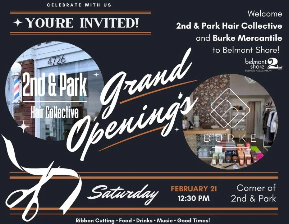 Join us Saturday Feb 21st to celebrate two new businesses!! 

Ribbon Cuttings &ndash; Saturday at 12:30 PM
Join us at the corner of 2nd Street &amp; Park Avenue as we officially welcome two new businesses to the Shore.

@burkemercantile - 191 Park Av