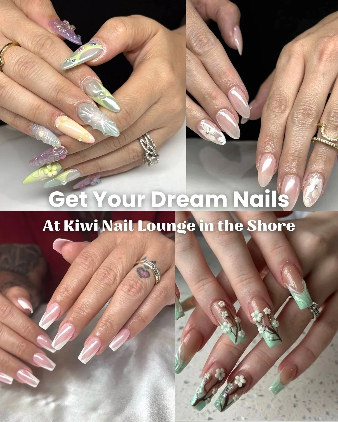 Looking for the perfect spot to pamper yourself in Belmont Shore Long Beach? 

Kiwi Nail Lounge has you covered with gel, dip, and acrylic services, plus creative nail designs that let your personality shine!

📍 Visit them at 4612 2nd St near Superc