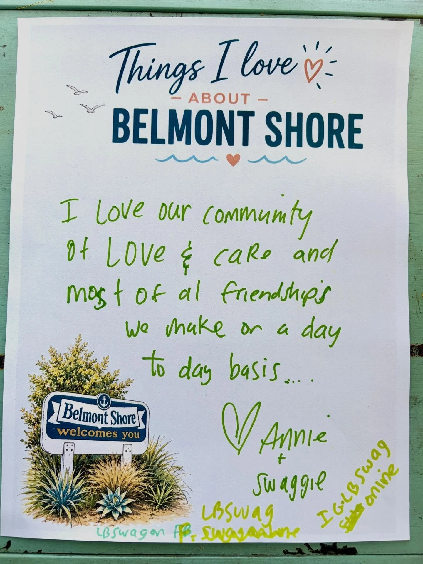 We asked&hellip; they answered 💙

We hosted a networking mixer at WaFd Bank, and we invited everyone to share what they love about Belmont Shore&mdash;these are just a few of the responses.

Tell us what you love about Belmont Shore ⬇️
Your comment 