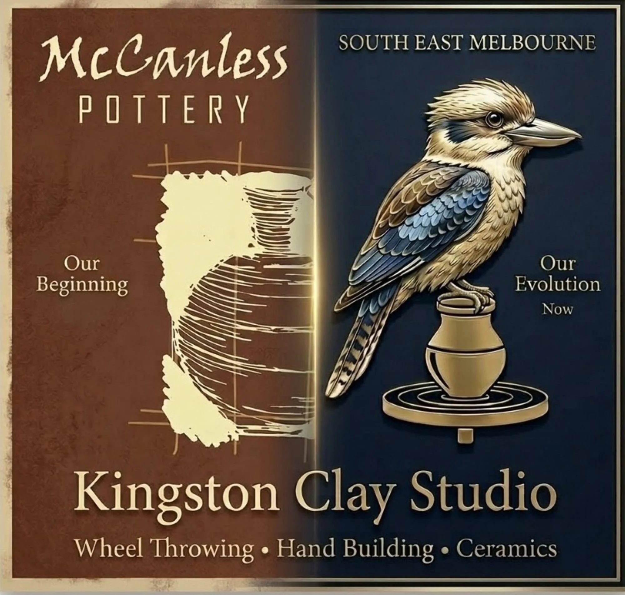 A vibrant pottery wheel throwing class for beginners at Kingston Clay Studio in Braeside, Melbourne.