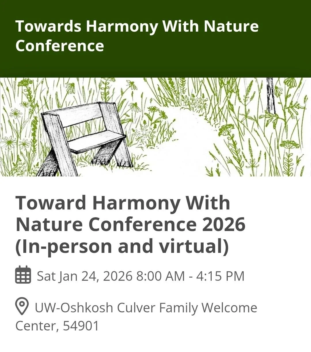 Toward Harmony with Nature conference