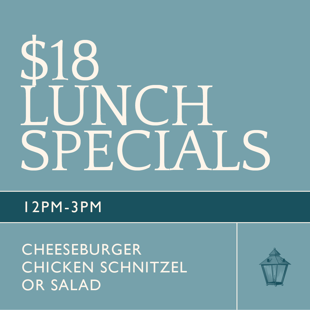 $18 Lunch Monday - Friday | 12pm - 3pm 