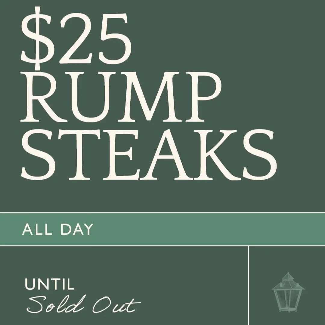 $25 Rump Steak Night | every Monday ALL DAY