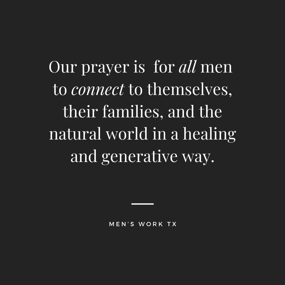 Men have inherited so many trauma informed ways of relating to themselves, families and the natural world. If there is going to be a future... men will need to put in the work to transmute generations of pain into purpose and move from domination to 