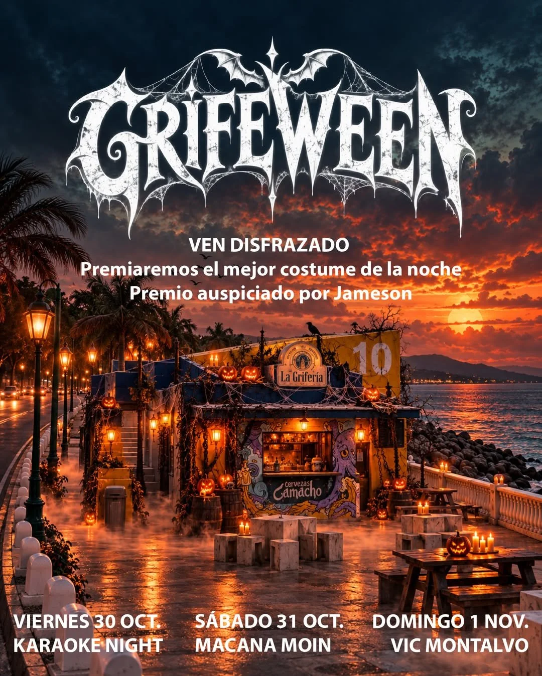 Halloween wikén en La Grifería en Aguadilla