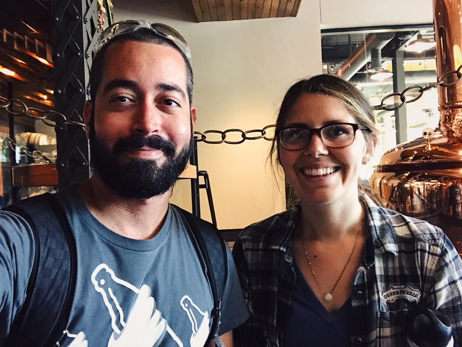 En Sierra Nevada North Carolina con Stacy de Sierra Nevada