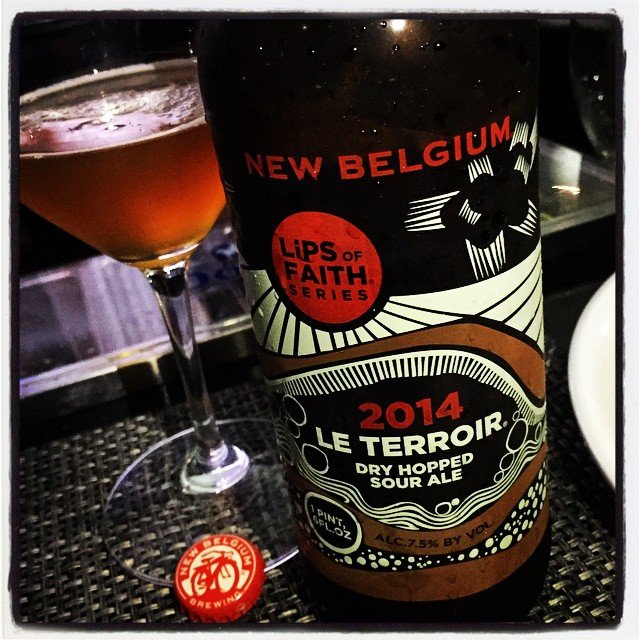 New Belgium 2014 Le Terroir Dry Hopped Sour Ale vía @thecraftbeergal en Instagram